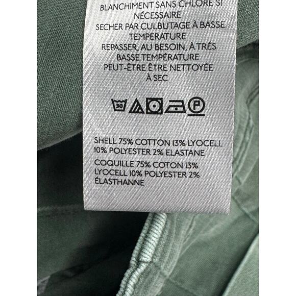 Pilcro Women's Straight Leg Crop Army Green Pants - Size 32 (31x23) - Picture 6 of 7